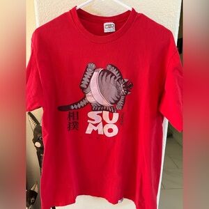 Crazy Shirts Hawaii : Vintage 80’s Sumo Cat Red T shirt (Size Large) B Kliban